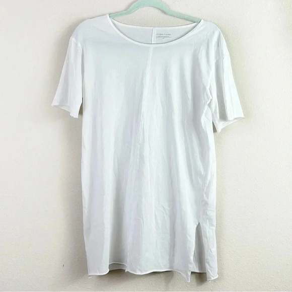 Eileen Fisher Round Neck Top Shirt Tunic in white size Small - Picture 1 of 9